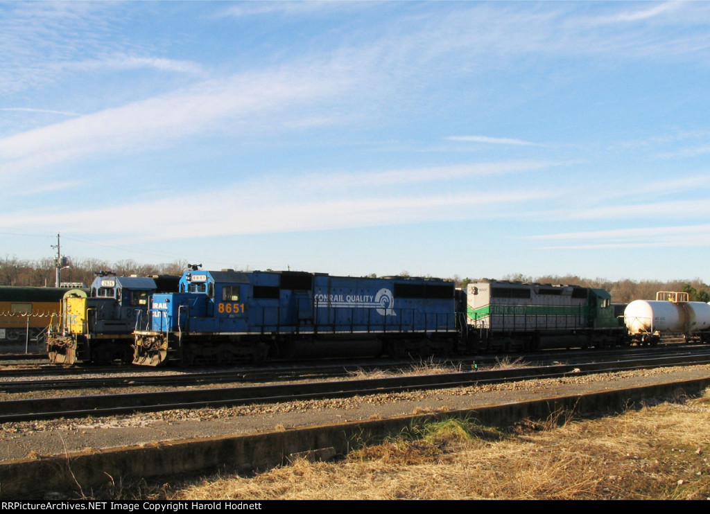 CSX 8651 and others in the yard late in the afternoon